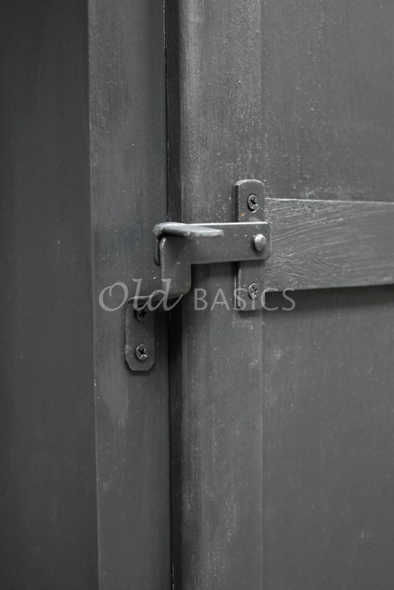 Detail van Lockerkast Ives  Zwartgrijs, zwart, grijs, materiaal hout
